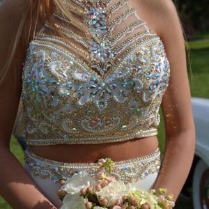 Alyce Paris prom/formal two piece embellished gown